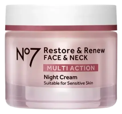 No7 Restore & Renew Face & Neck Multi Action Night Cream Enhanced Formula