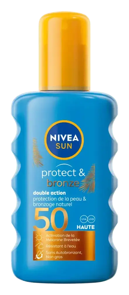 Nivea Protect & Bronze Double Action Tan Activator Sun Spray SPF 50