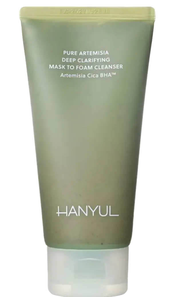 Hanyul Pure Artemisia Deep Clarifying Mask To Foam Cleanser