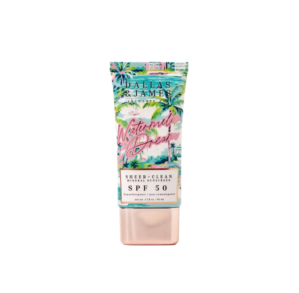 Dallas & James Watermelon Dream Sheer + Clean Mineral Sunscreen SPF 50