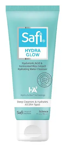 Safi Hydra Glow HA3 Hyaluronic Acid and Fermented Rice Extract Hydrating Water Cleanser