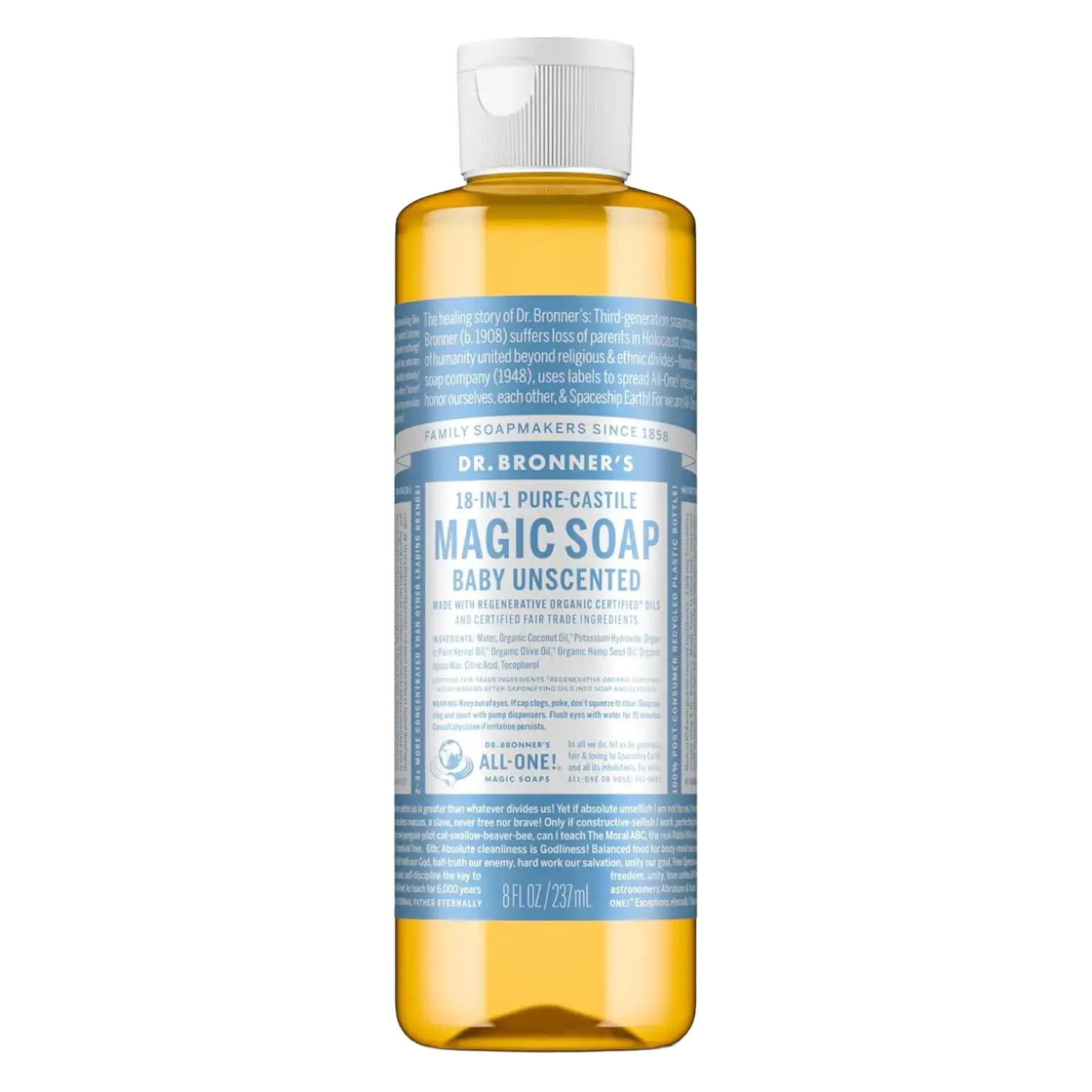 Dr. Bronner's Pure-Castile Magic Soap Baby Unscented