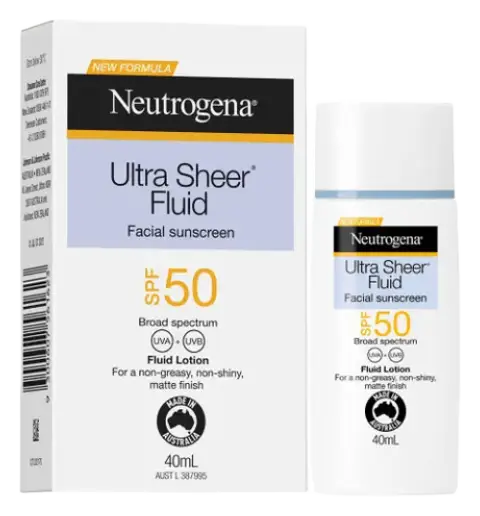 Neutrogena Ultra Sheer Fluid Facial Sunscreen SPF 50 Australia