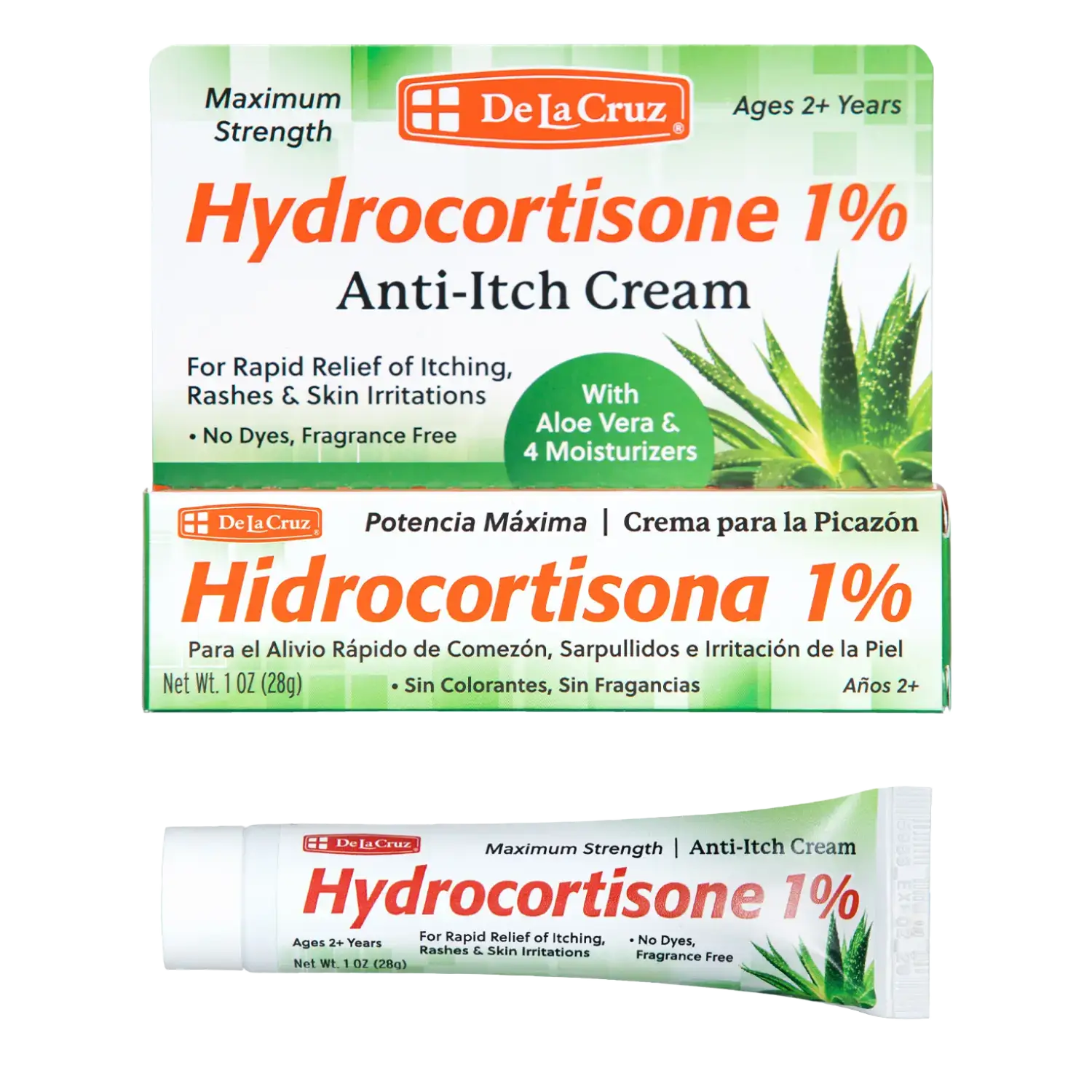 De La Cruz 1% Hydrocortisone Anti-Itch Cream