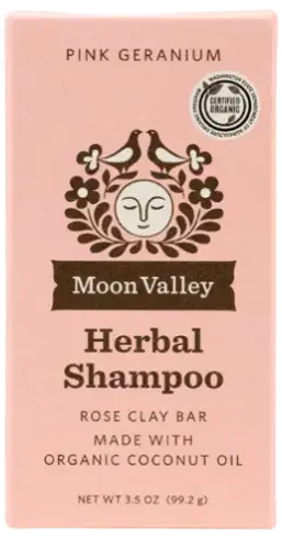 Moon Valley Organics Herbal Shampoo Bar Pink Geranium