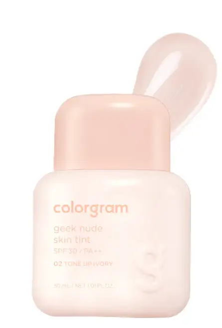 COLORGRAM Geek Nude Skin Tint SPF 30 02 Tone Up Ivory