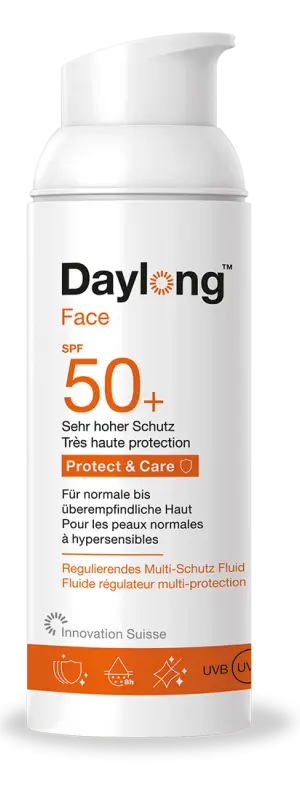 Daylong Face Regulierendes Multi-Schutz Fluid SPF 50+ - Protect & Care