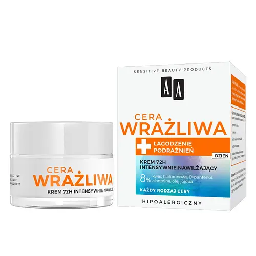 AA Cera Wrażliwa Krem 72H Intensywnie Nawilżający