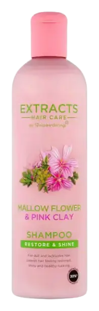Superdrug Extracts Shampoo Mallow Flower & Pink Clay