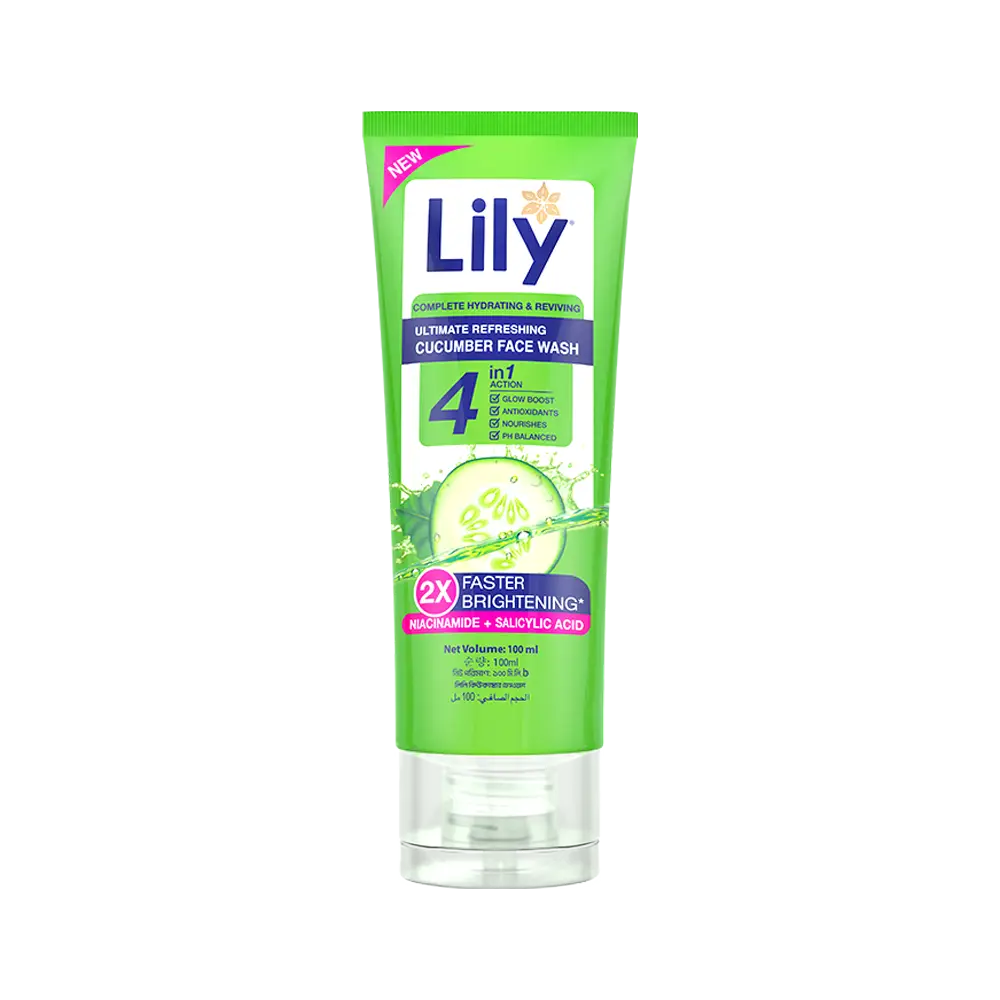 Lily 4 In 1 Action Face Wash Cucumber