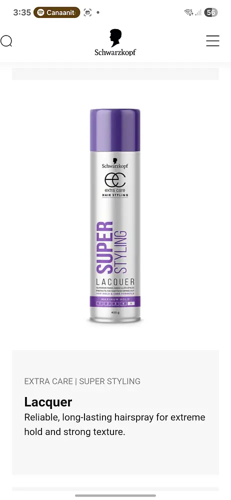 Schwarzkopf Professional Extra Care Super Styling  Lacquer