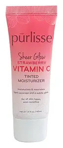 Purlisse Sheer Glow Strawberry Vitamin C Tinted Moisturizer Light
