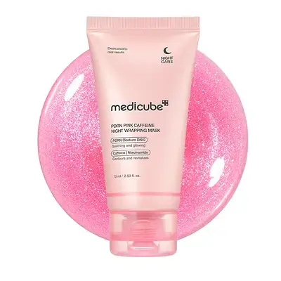 MediCube PDRN Pink Caffeine Overnight Wrapping Mask