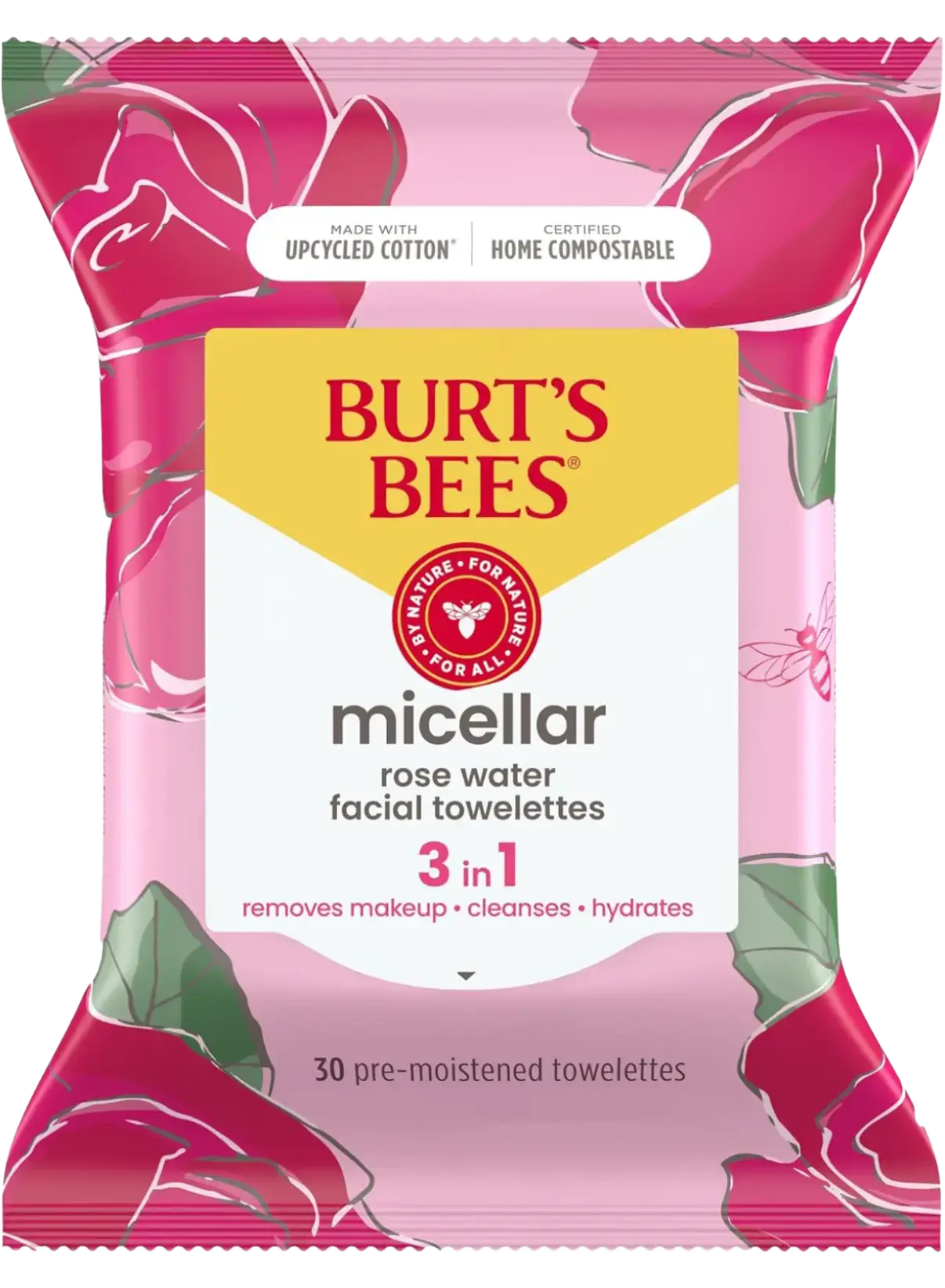Burt's Bees Micellar Makeup Removing Towelettes Rose Water