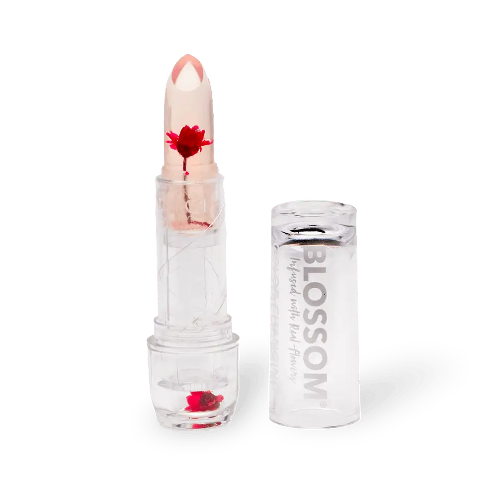 Blossom Color-Changing Crystal Lip Balm Red