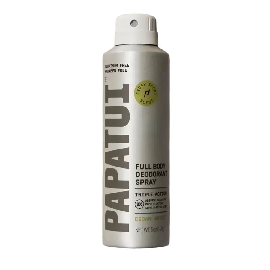 Papatui Men's Aluminum Free Full Body Deodorant Spray Cedar Sport