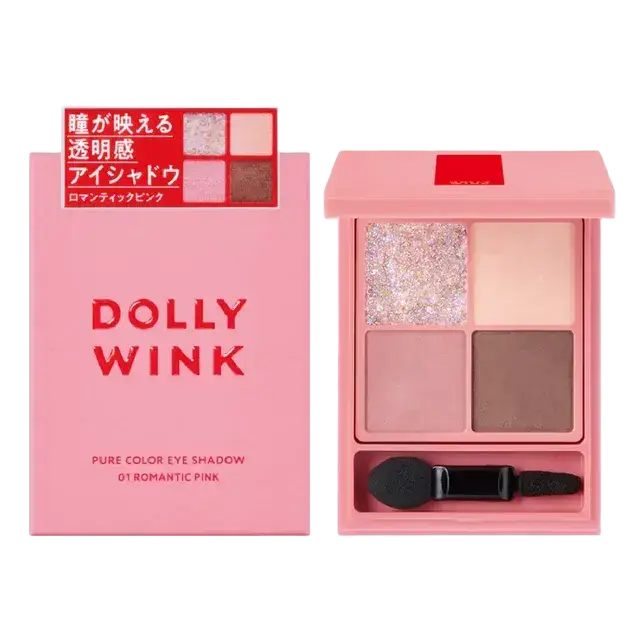 Dolly Wink Pure Color Eyeshadow 01 Romantic Pink