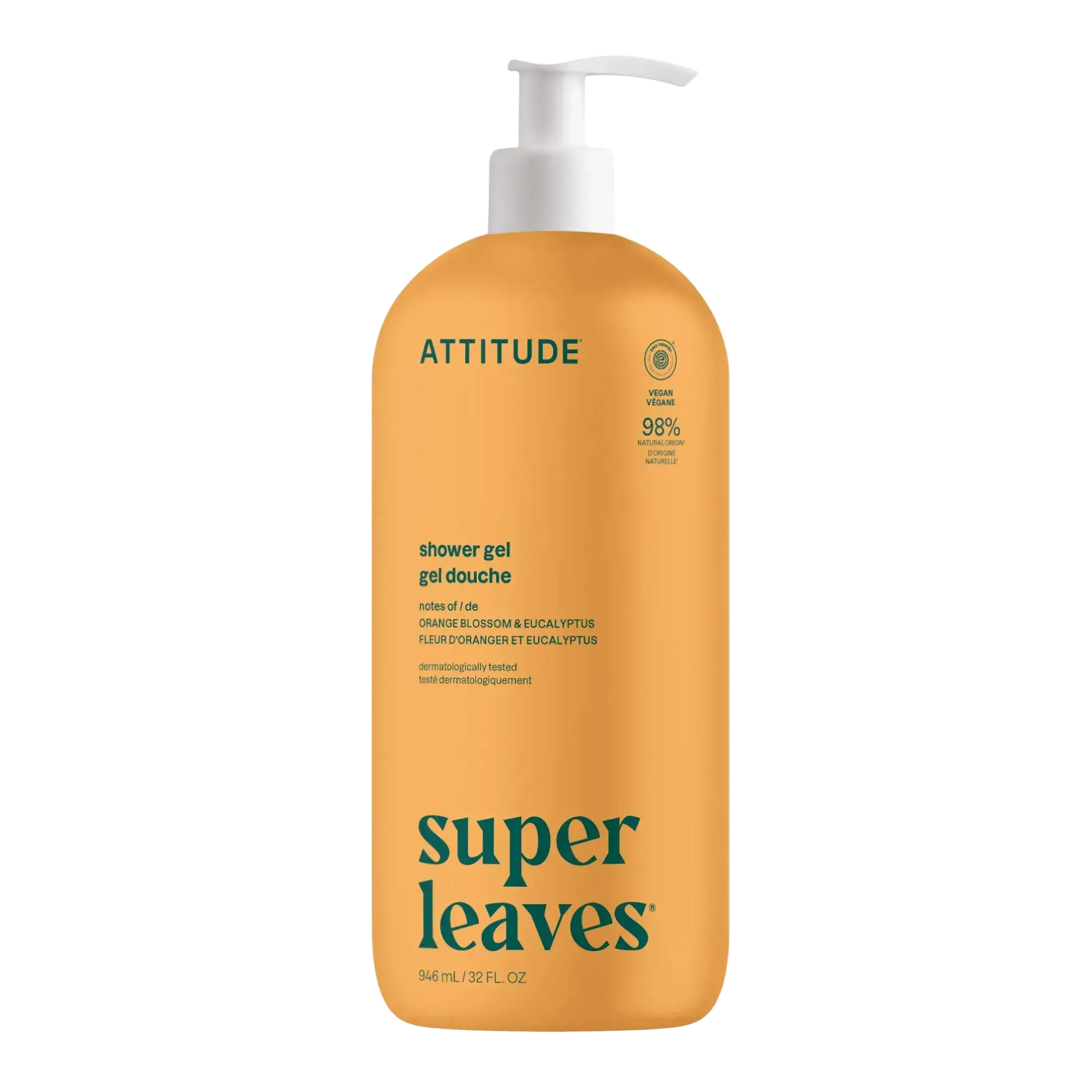 ATTITUDE Super Leaves Shower Gel Orange Blossom & Eucalyptus