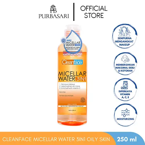 Cleanface Micellar Water Clean Face For oily Skin