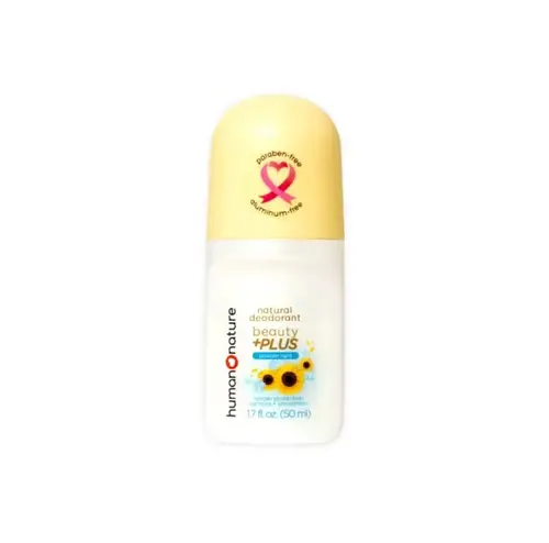Human Nature Natural Deodorant Beauty+ Plus with Sunflower Beauty Oil Powder Light