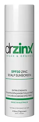 Dr Zinx Organic Scalp Mineral Sunscreen SPF 50 Zinc + Thuja (Hinokitiol)