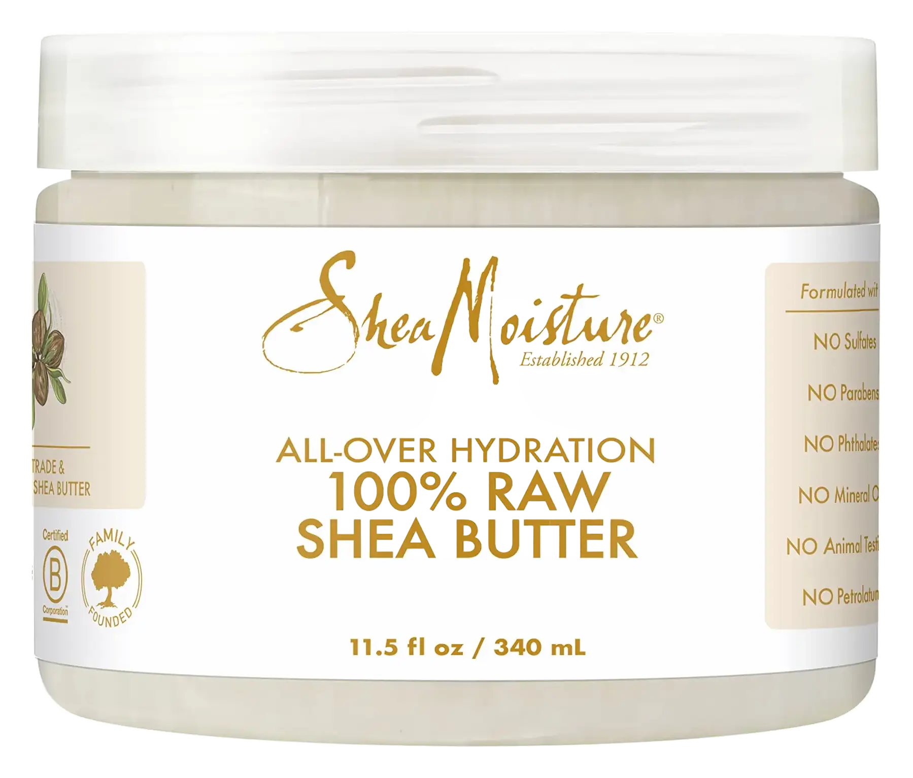 Shea Moisture Ultra-Healing All-Over Hydration 100% Raw Shea Butter