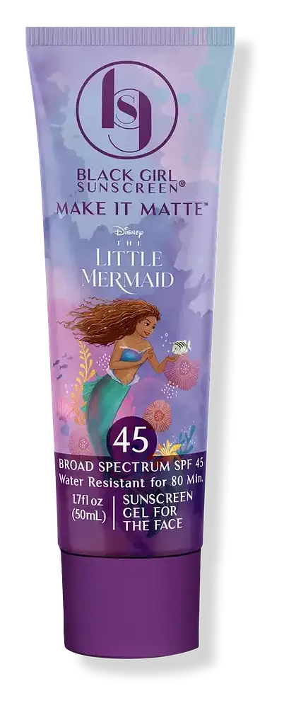Black Girl Sunscreen The Little Mermaid Make It Matte SPF 45