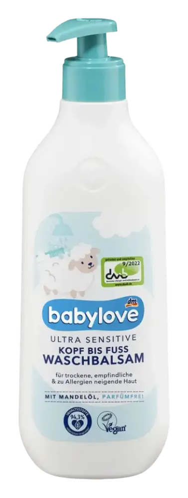 babylove dm Ultra Sensitive Kopf Bis Fuss Waschbalsam