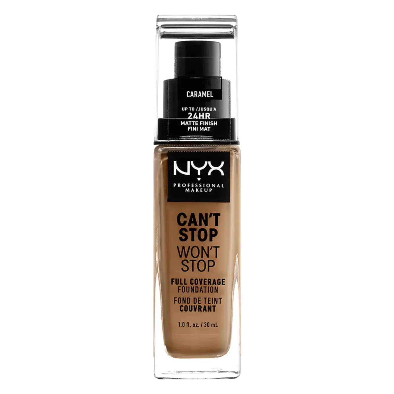 NYX Cosmetics Can't Stop Won't Stop Full Coverage Foundation 15 Caramel