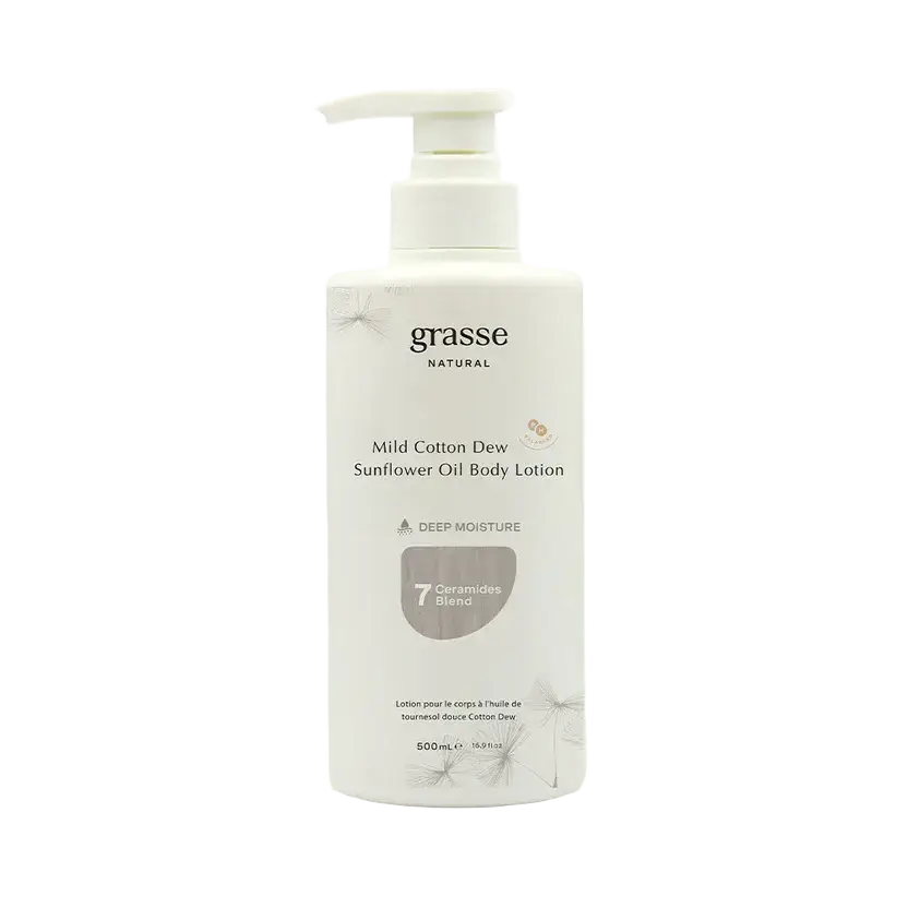 Grasse Natural Mild Cotton Dew Sunflower Oil Body Lotion