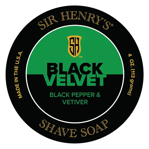 Sir Henry's Shave Soap Black Velvet Black Pepper & Vetiver