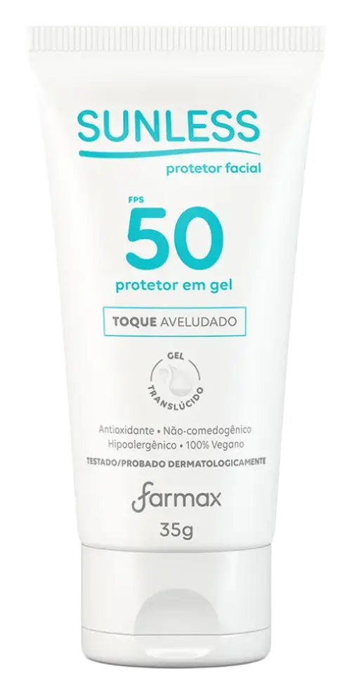 Farmax Protetor Facial SPF 50 Gel Translúcido