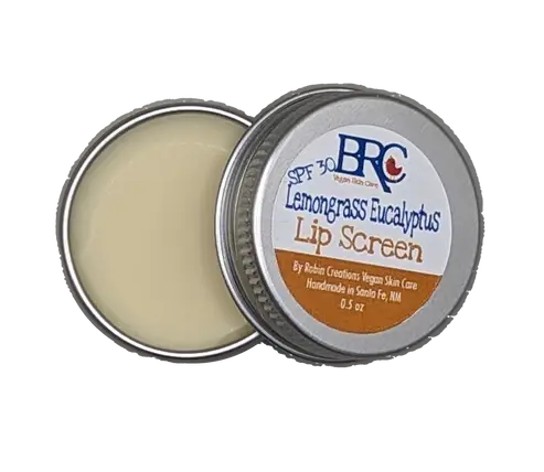 By Robin Creations Vegan SPF 30 Lip Screen Tins Lemongrass Eucalyptus