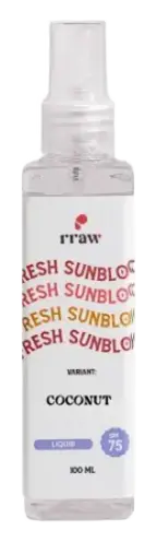 Rraw Skincare Liquid Sunblock SPF 75 Coconut