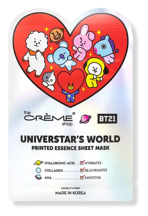 The Creme Shop BT21 Universtar's World Printed Essence Sheet Mask