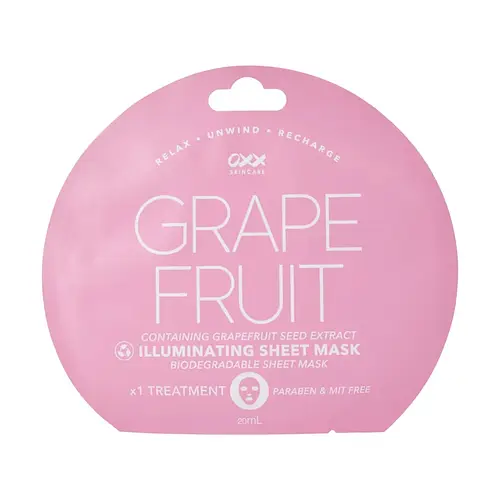 OXX Cosmetics Biodegradable Sheet Mask OXX Grapefruit Mask