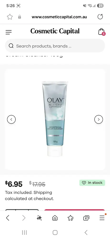 Olay Regenerist Luminous Brightening Cream Cleanse