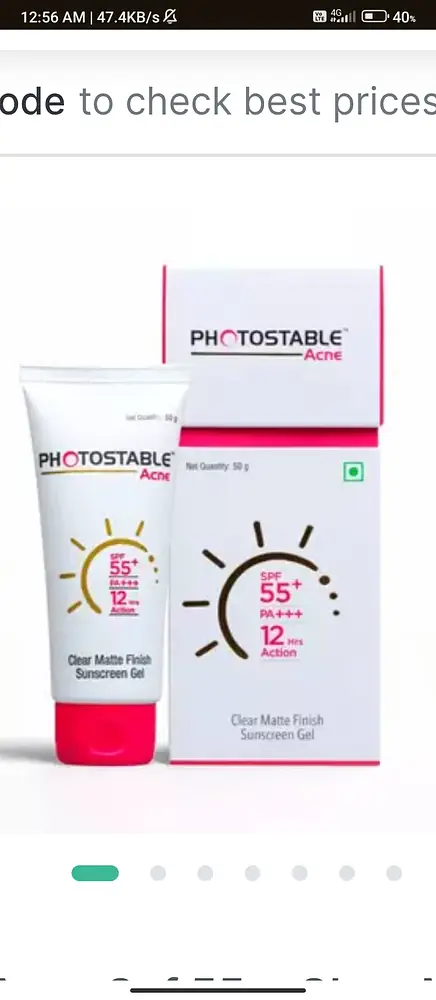 Sun Pharma Photostable acne sunscreen gel spf 55+
