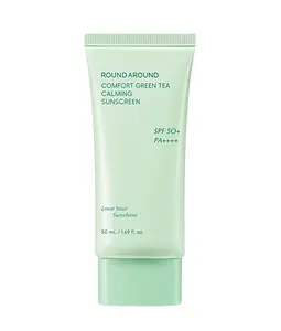 ROUND A'ROUND Comfort Green Tea Calming Sunscreen SPF 50+