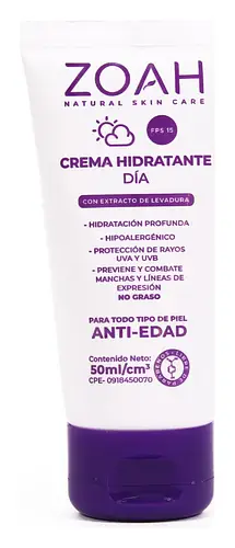 Zoah Crema Hidratante Anti-Edad dia SPF 15 (Anti-aging Moisturizing Day Cream SPF 15)