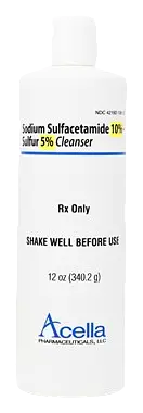 Acella Pharmaceuticals Sodium Sulfacetamide 10% - Sulfur 5% Cleanser
