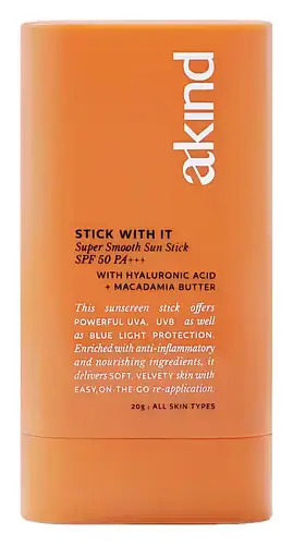 Akind Stick With It Super Smooth Sun Stick SPF 50 PA+++
