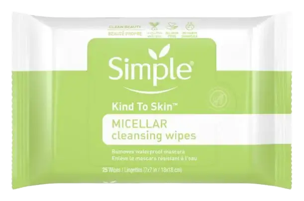 Simple Skincare Kind to Skin Micellar Makeup Remover Wipes