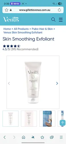 Gillette Skin Smoothing Exfoliant