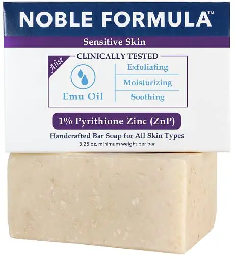 Noble Formula 1% Pyrithione Zinc (ZnP) Bar Soap Emu Oil