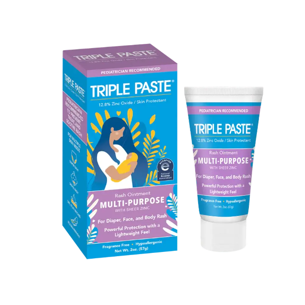 Triple Paste Multi-Purpose Rash Ointment with Sheer Zinc FOR FACE, BODY, AND DIAPER RASH