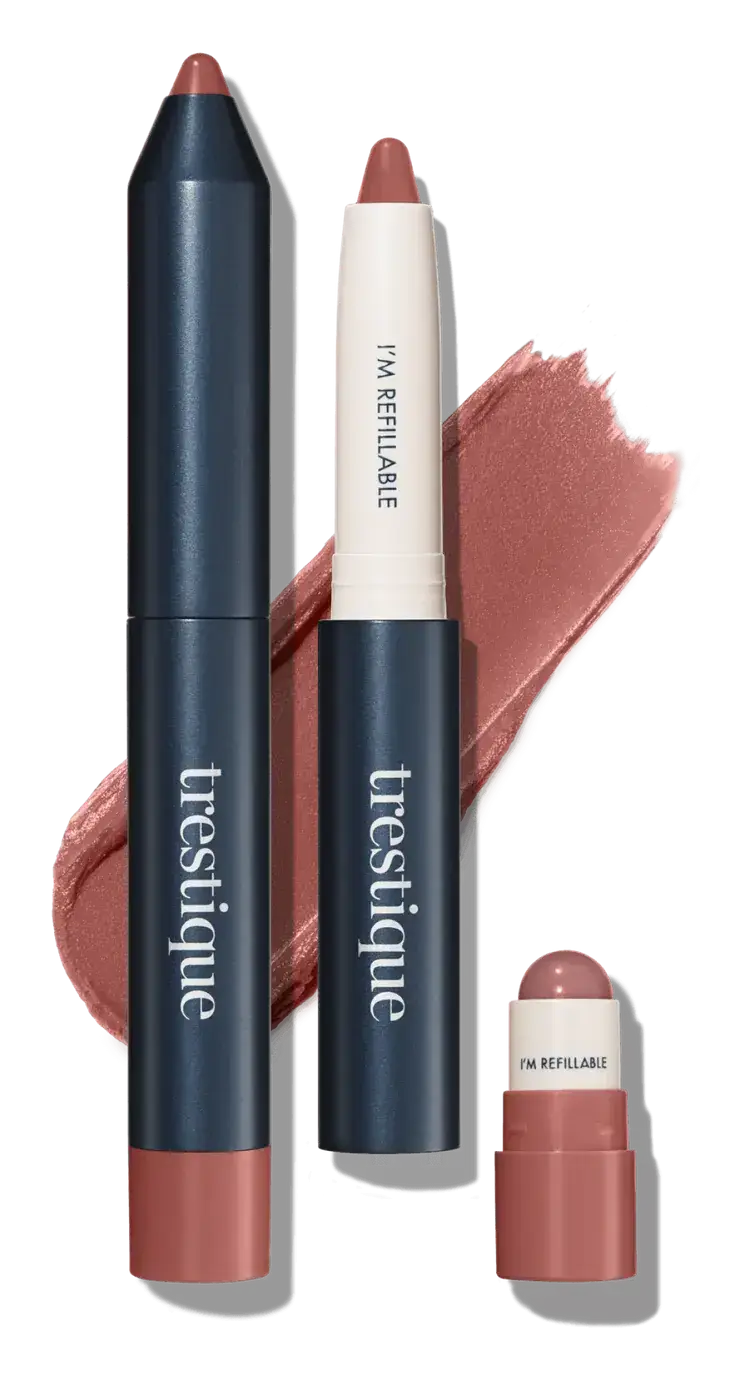 Trestique Matte Lip Crayon + Balm Pacific Peony